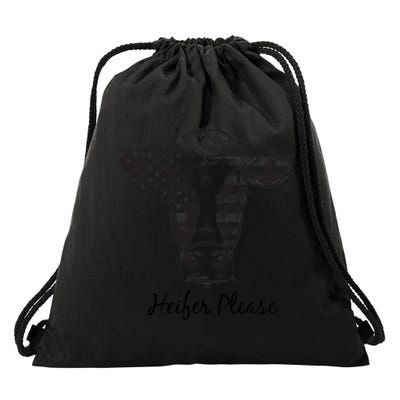 Heifer Please Funny Cow Drawstring Bag
