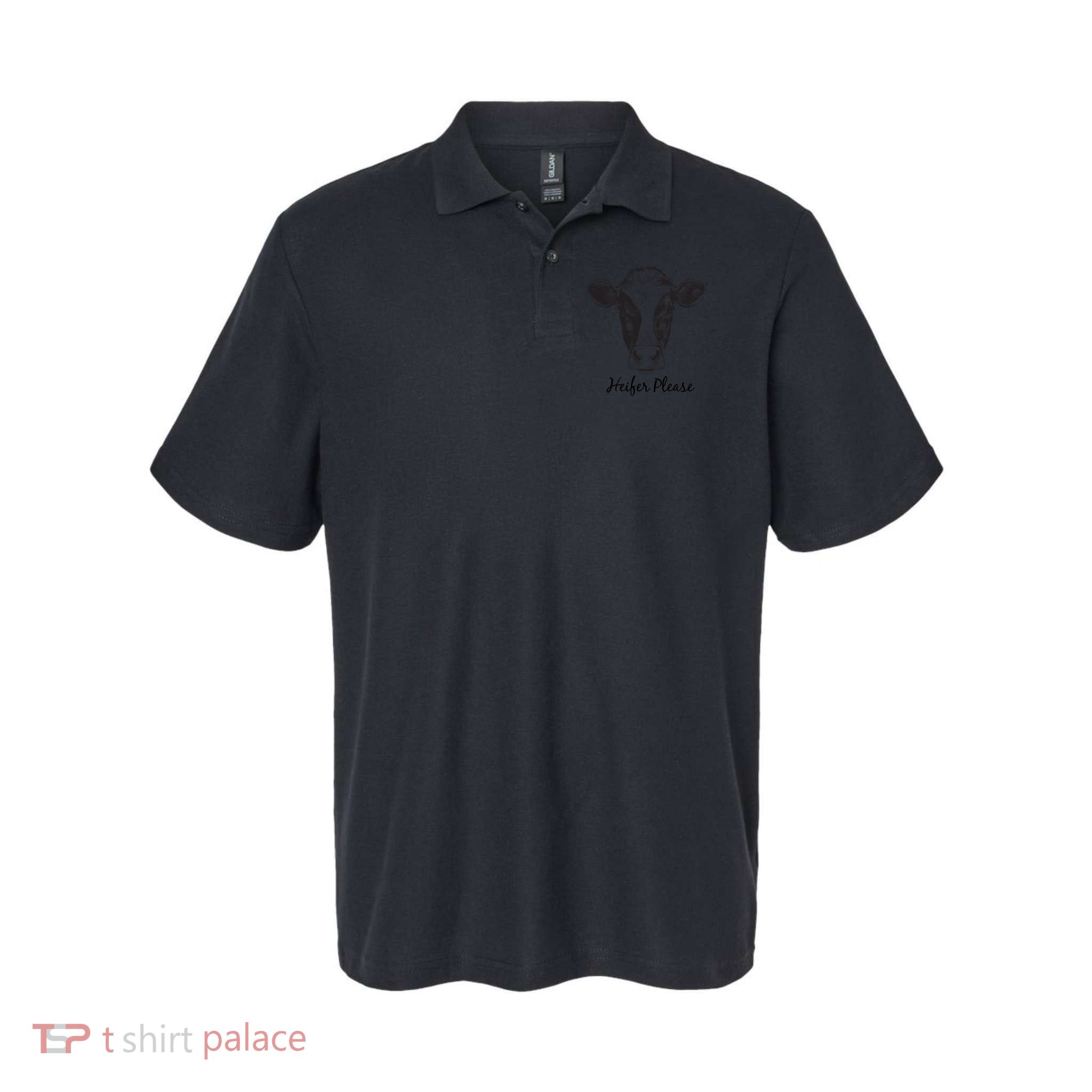 Heifer Please Funny Cow Softstyle Adult Sport Polo