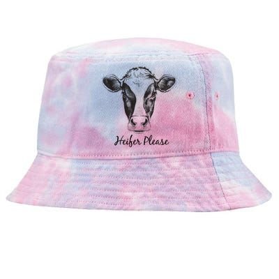 Heifer Please Funny Cow Tie-Dyed Bucket Hat