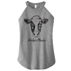 Heifer Please Funny Cow Women's Perfect Tri Rocker Tank