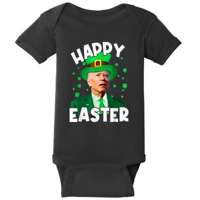 Happy Easter Joe Biden Leprechaun Shamrock St Patrick's Day Baby Bodysuit