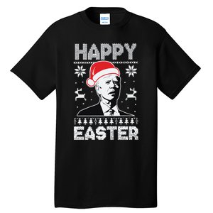 Happy Easter Joe Biden Funny Confused Joe Biden Ugly Christmas Tall T-Shirt