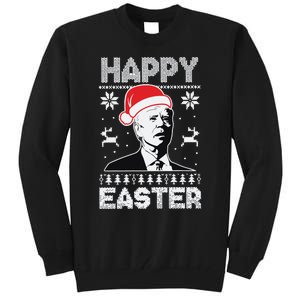 Happy Easter Joe Biden Funny Confused Joe Biden Ugly Christmas Tall Sweatshirt