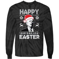 Happy Easter Joe Biden Funny Confused Joe Biden Ugly Christmas Tie-Dye Long Sleeve Shirt