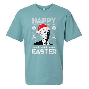 Happy Easter Joe Biden Funny Confused Joe Biden Ugly Christmas Sueded Cloud Jersey T-Shirt