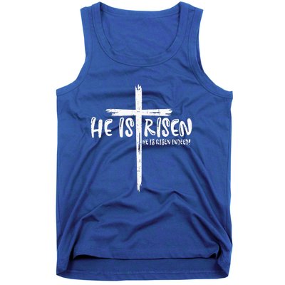 Happy Easter Jesus He Is Risen Indeed Christian Tank Top