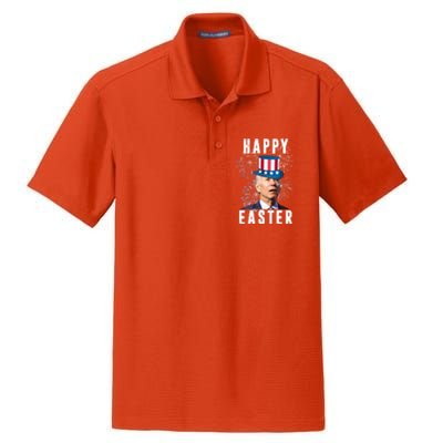 Happy Easter Joe Biden Funny 4th Of July Dry Zone Grid Polo