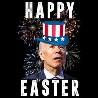 Happy Easter Joe Biden Funny 4th Of July 16 in Basic Backpack