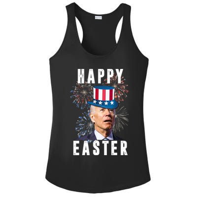 Happy Easter Joe Biden Funny 4th Of July Ladies PosiCharge Competitor Racerback Tank