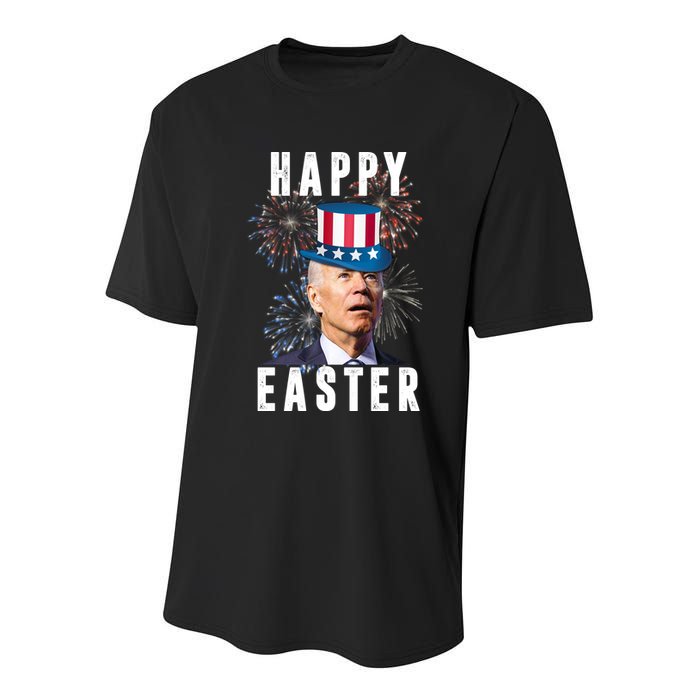Happy Easter Joe Biden Funny 4th Of July Youth Performance Sprint T-Shirt