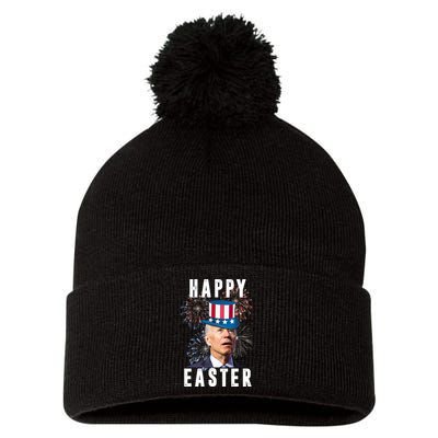 Happy Easter Joe Biden Funny 4th Of July Pom Pom 12in Knit Beanie