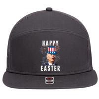 Happy Easter Joe Biden Funny 4th Of July 7 Panel Mesh Trucker Snapback Hat