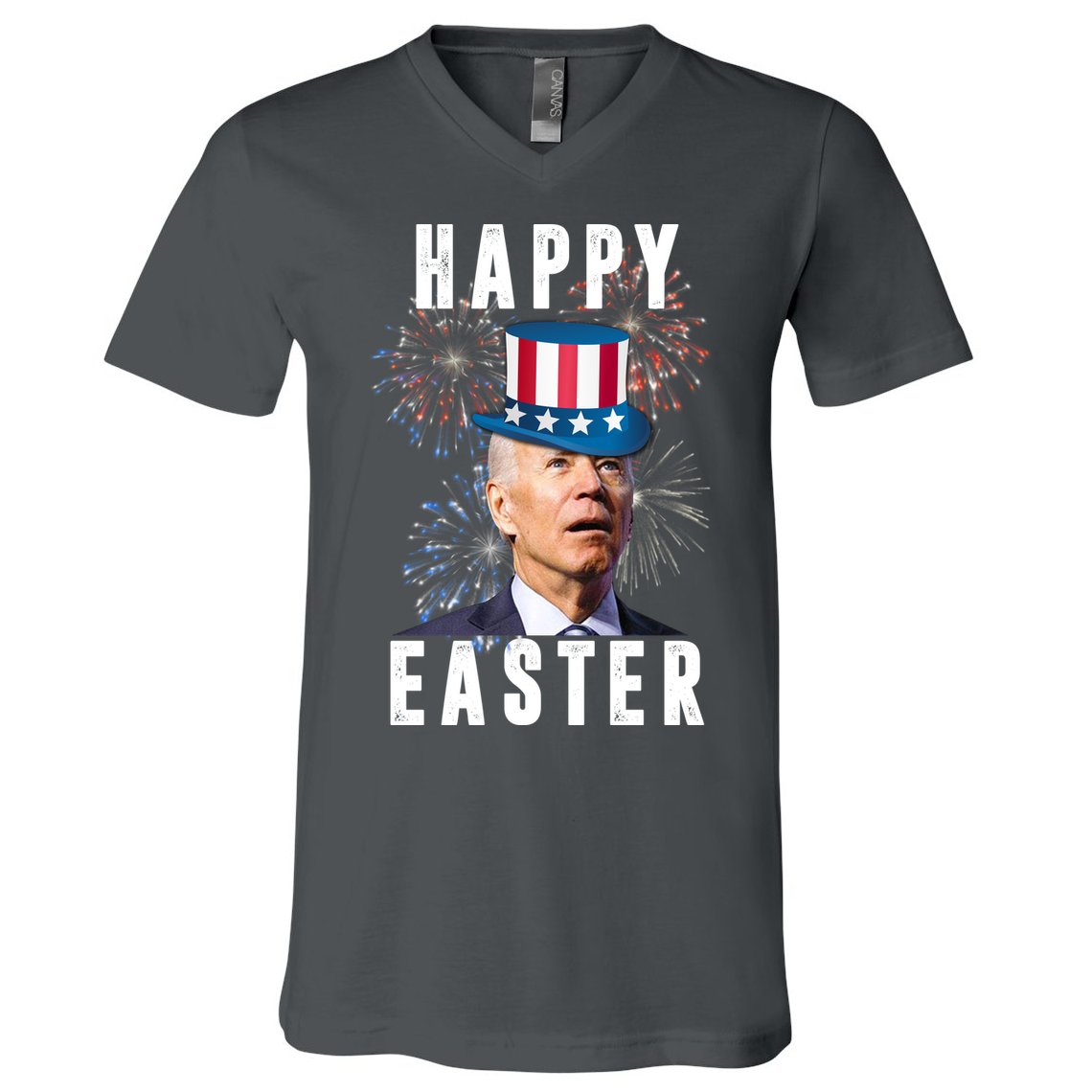 Happy Easter Joe Biden Funny 4th Of July V-Neck T-Shirt