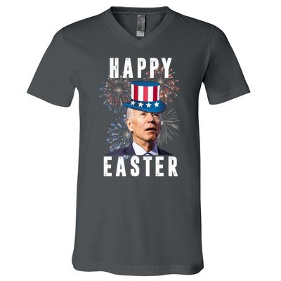 Happy Easter Joe Biden Funny 4th Of July V-Neck T-Shirt