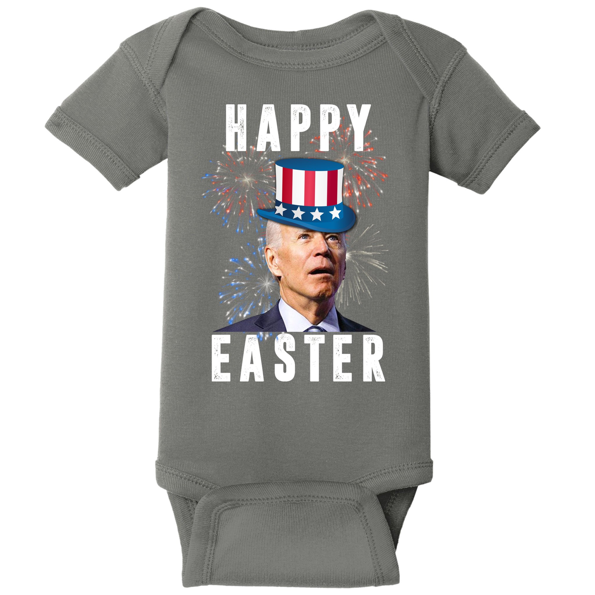 Happy Easter Joe Biden Funny 4th Of July Baby Bodysuit