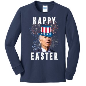 Happy Easter Joe Biden Funny 4th Of July Kids Long Sleeve Shirt