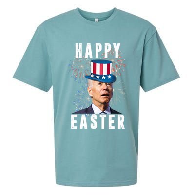 Happy Easter Joe Biden Funny 4th Of July Sueded Cloud Jersey T-Shirt