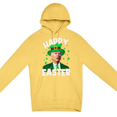 Happy Easter Joe Biden Leprechaun Shamrock St Patrick's Day Premium Pullover Hoodie