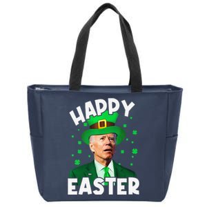 Happy Easter Joe Biden Leprechaun Shamrock St Patrick's Day Zip Tote Bag