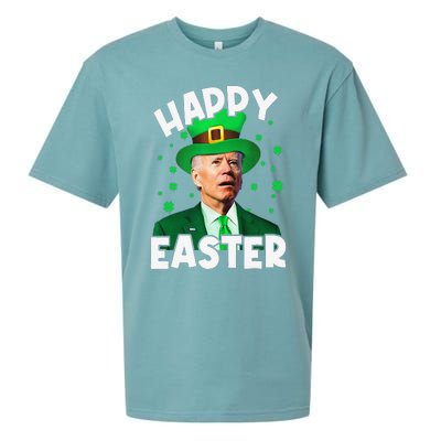 Happy Easter Joe Biden Leprechaun Shamrock St Patrick's Day Sueded Cloud Jersey T-Shirt