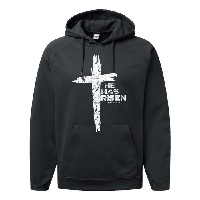 Happy Easter Jesus He Has Risen Religious Christian Performance Fleece Hoodie