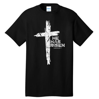 Happy Easter Jesus He Has Risen Religious Christian Tall T-Shirt