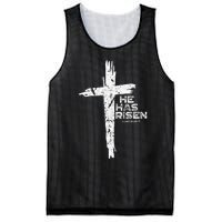 Happy Easter Jesus He Has Risen Religious Christian Mesh Reversible Basketball Jersey Tank