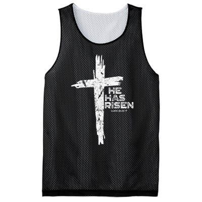 Happy Easter Jesus He Has Risen Religious Christian Mesh Reversible Basketball Jersey Tank