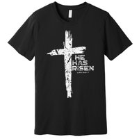 Happy Easter Jesus He Has Risen Religious Christian Premium T-Shirt