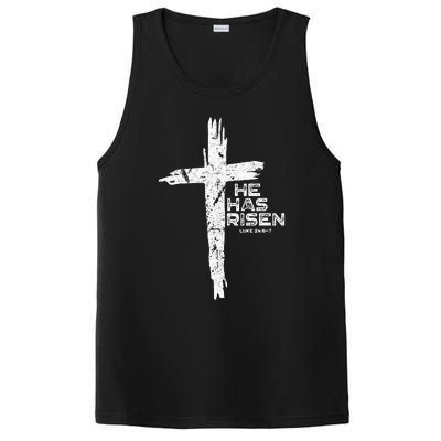 Happy Easter Jesus He Has Risen Religious Christian PosiCharge Competitor Tank