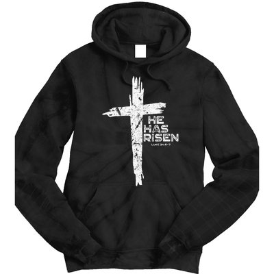 Happy Easter Jesus He Has Risen Religious Christian Tie Dye Hoodie