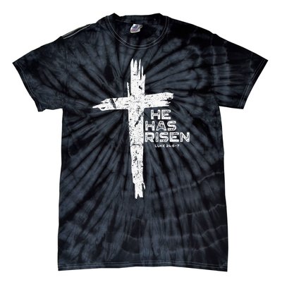 Happy Easter Jesus He Has Risen Religious Christian Tie-Dye T-Shirt