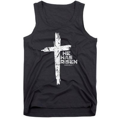 Happy Easter Jesus He Has Risen Religious Christian Tank Top