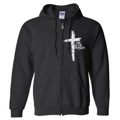 Happy Easter Jesus He Has Risen Religious Christian Full Zip Hoodie