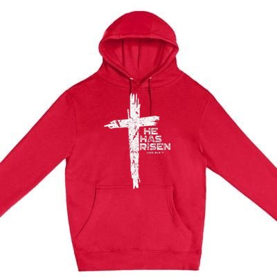 Happy Easter Jesus He Has Risen Religious Christian Premium Pullover Hoodie