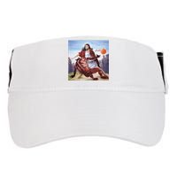 Happy Easter Jesus Satan Basketball Adult Drive Performance Visor