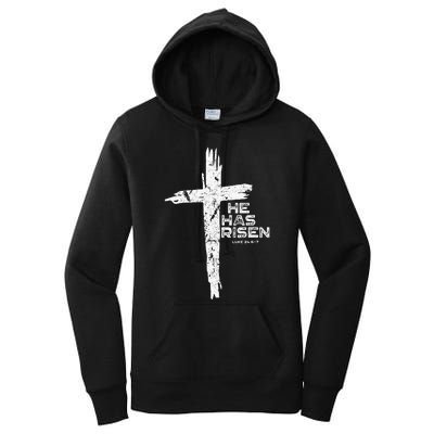 Happy Easter Jesus He Has Risen Religious Christian Women's Pullover Hoodie