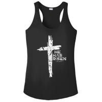 Happy Easter Jesus He Has Risen Religious Christian Ladies PosiCharge Competitor Racerback Tank