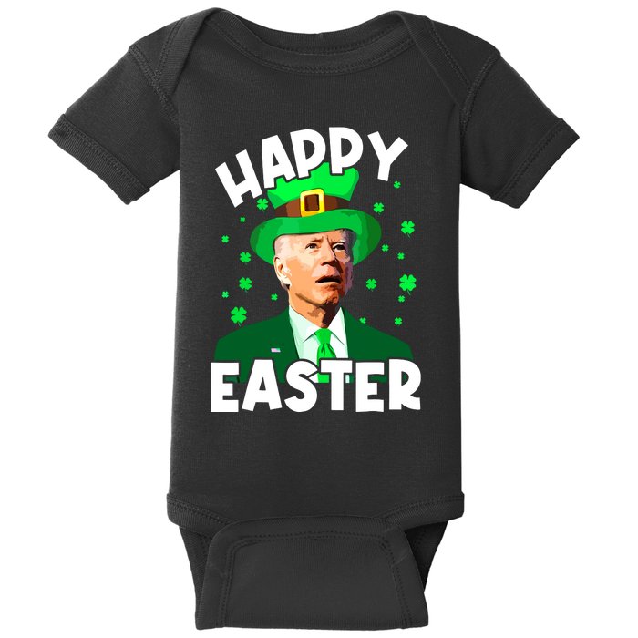 Happy Easter Joe Biden St Patricks Day Leprechaun Confused Baby Bodysuit