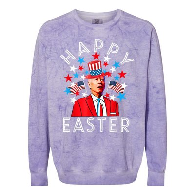 Happy Easter Joe Biden 4th Of July Memorial Independence Day Gift Colorblast Crewneck Sweatshirt