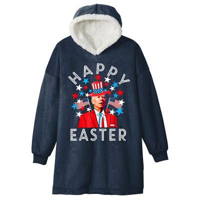 Happy Easter Joe Biden 4th Of July Memorial Independence Day Gift Hooded Wearable Blanket