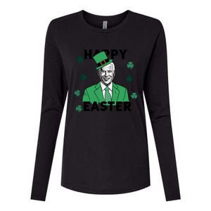 Happy Easter Joe Biden St Patricks Day Leprechaun Confused Meaningful Gift Womens Cotton Relaxed Long Sleeve T-Shirt