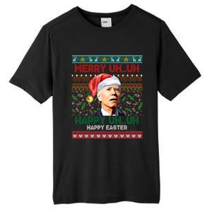 Happy Easter Joe Biden Merry Uh Uh Ugly Christmas Gift Tall Fusion ChromaSoft Performance T-Shirt