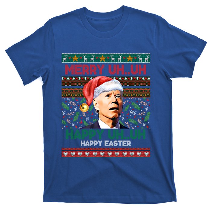 Happy Easter Joe Biden Merry Uh Uh Ugly Christmas Gift T-Shirt