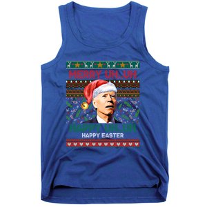 Happy Easter Joe Biden Merry Uh Uh Ugly Christmas Gift Tank Top