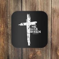 Happy Easter Jesus He Has Risen Religious Christian Coaster