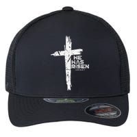 Happy Easter Jesus He Has Risen Religious Christian Flexfit Unipanel Trucker Cap