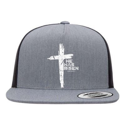 Happy Easter Jesus He Has Risen Religious Christian Flat Bill Trucker Hat