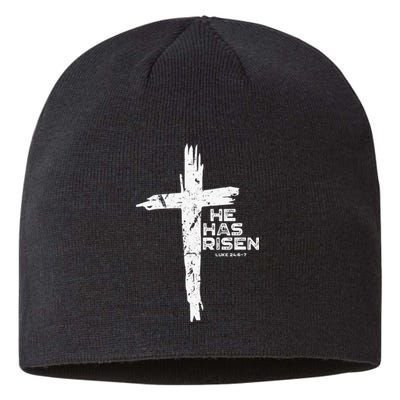 Happy Easter Jesus He Has Risen Religious Christian Sustainable Beanie