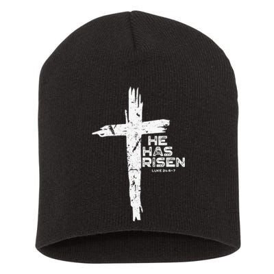 Happy Easter Jesus He Has Risen Religious Christian Short Acrylic Beanie